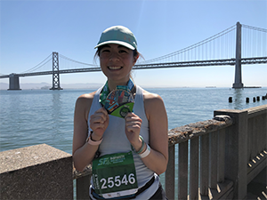 Photo of me in SF Half Marathon 2019